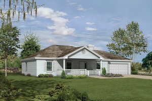 Ranch Exterior - Front Elevation Plan #57-113