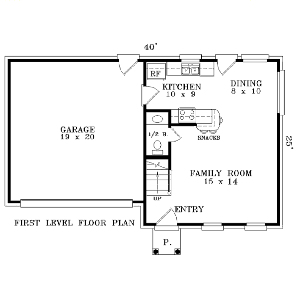 Colonial Floor Plan - Main Floor Plan #81-13846
