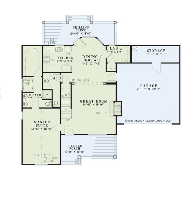 Dream House Plan - Country Floor Plan - Main Floor Plan #17-561