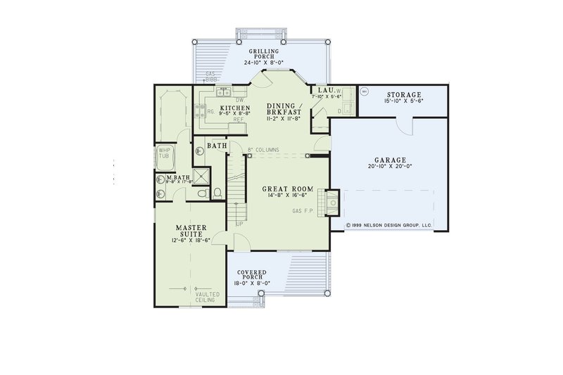 Dream House Plan - Floor Plan - Main Floor for Country House Plan #17-561 - 3 bed, 2.5 bath