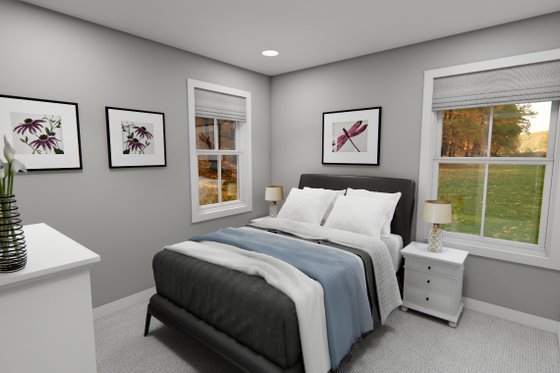 Interior - Bedroom 2 for Farmhouse House Plan #51-1513 - 4 bed, 3 bath