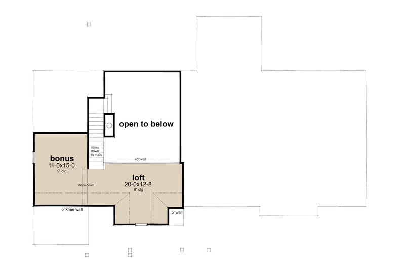 Architectural House Design - Floor Plan - Upper Floor for Cottage House Plan #120-298 - 3 bed, 2 bath