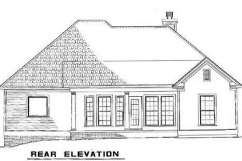 House Plan Design - Exterior - Rear Elevation for Traditional House Plan #17-302 - 3 bed, 2 bath