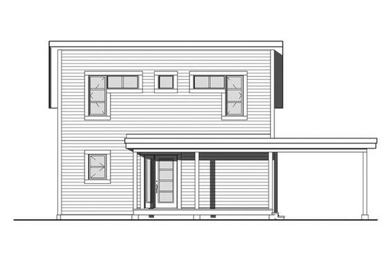 Exterior - Front Elevation 4 for Contemporary House Plan #23-2631 - 2 bed, 2 bath