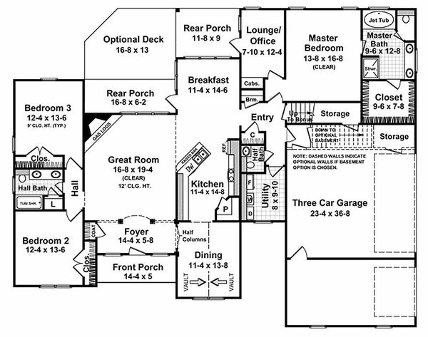 Home Plan - Traditional Floor Plan - Main Floor Plan #21-173