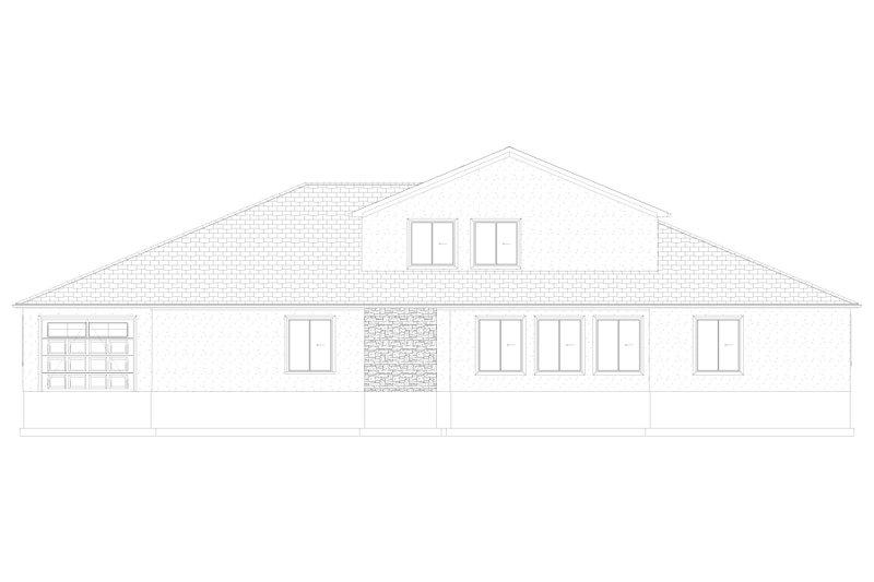 House Design - Exterior - Rear Elevation 3 for Farmhouse House Plan #1060-347 - 4 bed, 4.5 bath