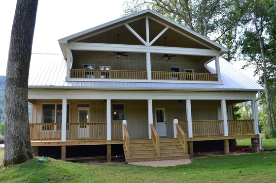 Exterior - Rear Elevation 1 for Country House Plan #932-3 - 3 bed, 3.5 bath