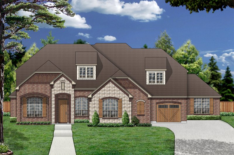 Dream House Plan - European Exterior - Front Elevation Plan #84-417