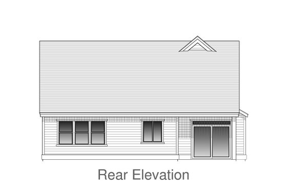 Exterior - Rear Elevation for Craftsman House Plan #53-467 - 4 bed, 3 bath