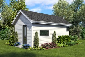 Exterior - Rear Elevation for Contemporary House Plan #48-1024, 1 bath