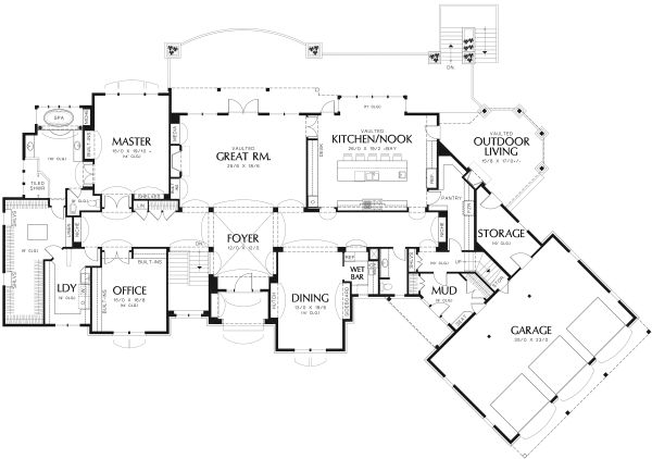 Home Plan - European Floor Plan - Main Floor Plan #48-362
