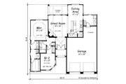 European Style House Plan - 2 Beds 2 Baths 1339 Sq/Ft Plan #20-1395 Floor 
