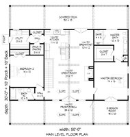 Floor Plan - Main Floor for Traditional House Plan #932-415 - 2 bed, 2 bath