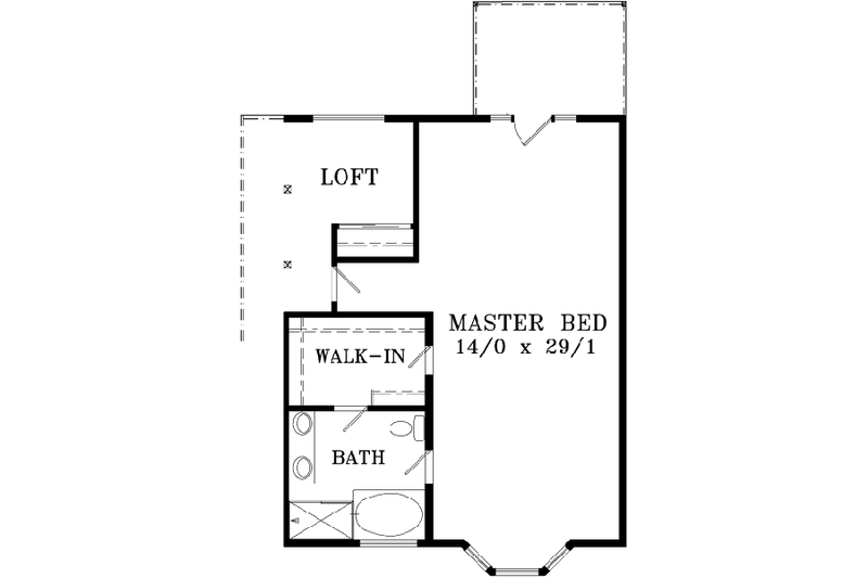 Home Plan - Floor Plan - Upper Floor House Plan #1-1413 - 3 bed, 2 bath