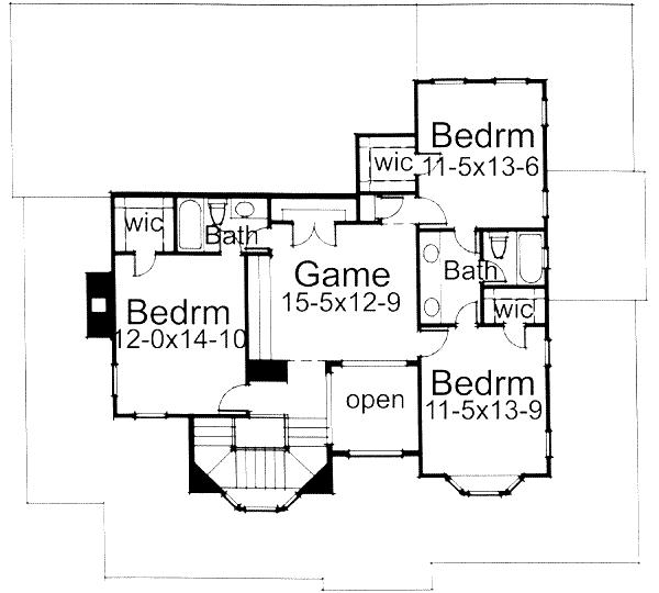 Home Plan - Farmhouse Floor Plan - Upper Floor Plan #120-104
