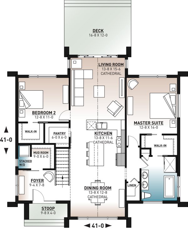 Modern Floor Plan - Main Floor Plan #23-2755