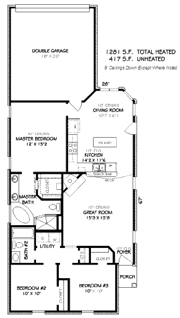 Traditional Floor Plan - Main Floor Plan #424-52