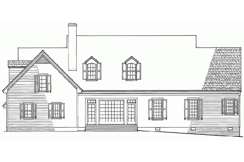 Dream House Plan - Exterior - Rear Elevation for Country House Plan #137-143 - 3 bed, 3 bath