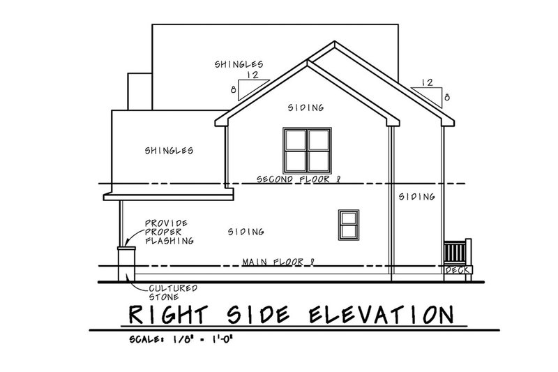 Home Plan - Right Side Elevation