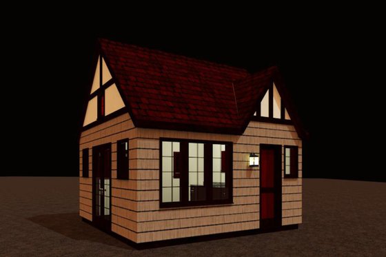 Exterior - Front Elevation for Craftsman House Plan #917-29 - 1 bed, 1 bath