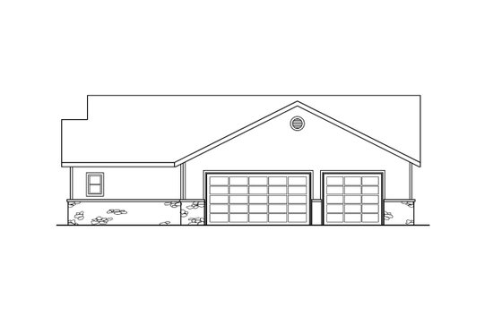 Exterior - Other Elevation 1 for Ranch House Plan #124-340 - 3 bed, 2.5 bath