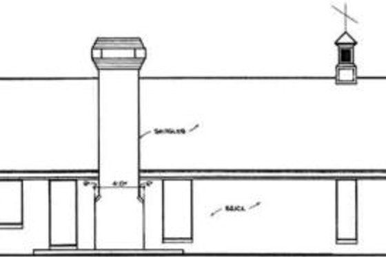 Exterior - Rear Elevation for Ranch House Plan #45-235 - 3 bed, 2 bath