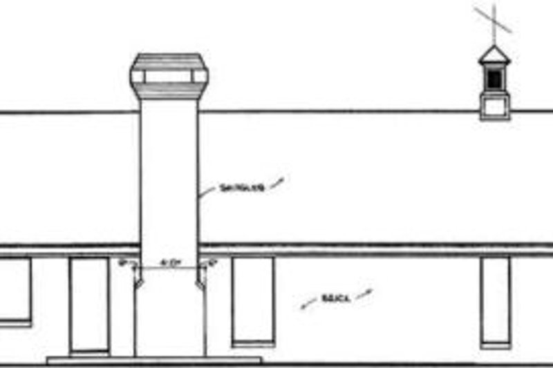 Home Plan - Exterior - Rear Elevation for Ranch House Plan #45-235 - 3 bed, 2 bath