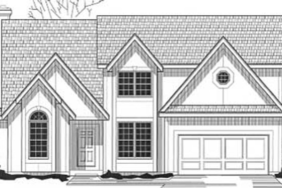 Exterior - Front Elevation for Traditional House Plan #67-526 - 4 bed, 3.5 bath