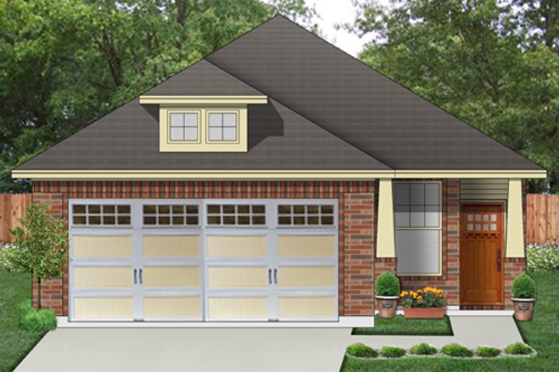 Architectural House Design - Craftsman Exterior - Front Elevation Plan #84-538