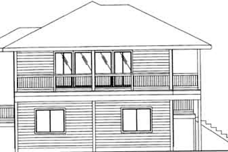 Dream House Plan - Exterior - Rear Elevation for Traditional House Plan #117-347 - 3 bed, 2 bath