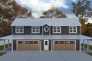 Barndominium Exterior - Front Elevation Plan #1060-408