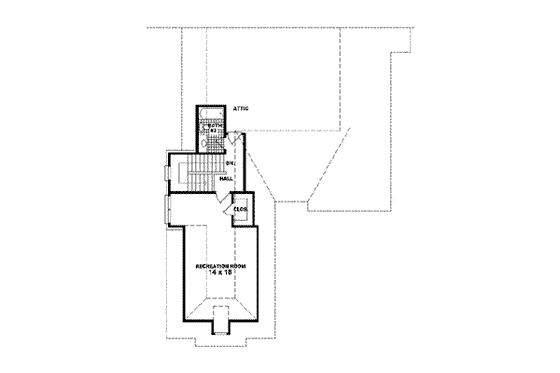 Floor Plan - Upper Floor for European House Plan #81-630 - 3 bed, 3 bath