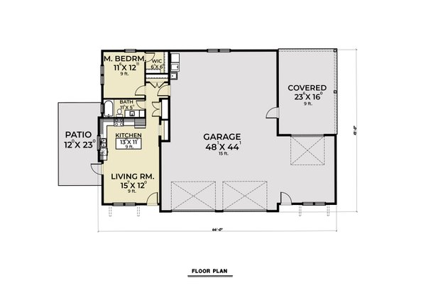 House Blueprint - Barndominium Floor Plan - Main Floor Plan #1070-121