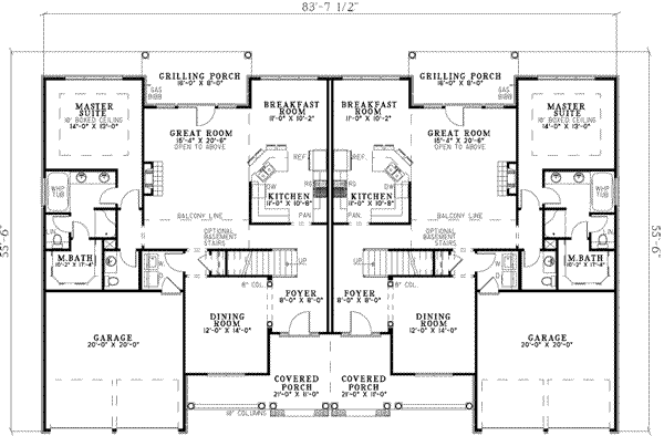 Architectural House Design - Traditional Floor Plan - Main Floor Plan #17-2157