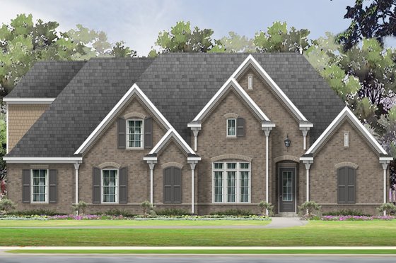 Exterior - Front Elevation for Traditional House Plan #424-421 - 4 bed, 3 bath