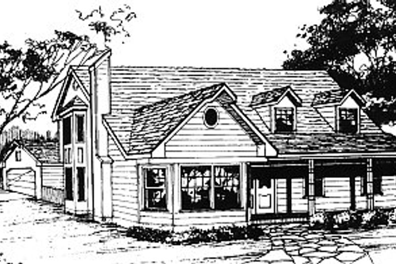 Dream House Plan - Country Exterior - Front Elevation Plan #14-215