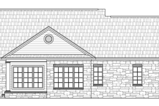 Exterior - Rear Elevation for Country House Plan #21-226 - 3 bed, 2.5 bath