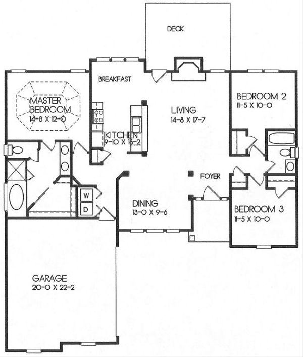 European Floor Plan - Main Floor Plan #129-138
