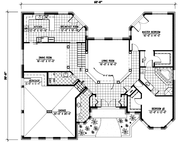 European Floor Plan - Main Floor Plan #138-125