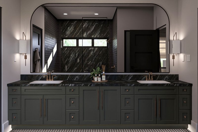 Architectural House Design - Interior - Master Bathroom 1 for Barndominium House Plan #455-380 - 3 bed, 3.5 bath