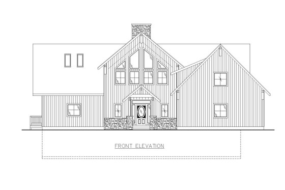 Exterior - Front Elevation 3 for Farmhouse House Plan #117-956 - 4 bed, 3.5 bath