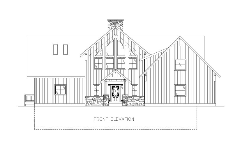 Dream House Plan - Exterior - Front Elevation 3 for Farmhouse House Plan #117-956 - 4 bed, 3.5 bath