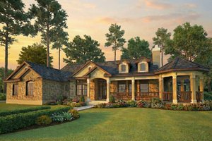 Architectural House Design - Country Exterior - Front Elevation Plan #80-119