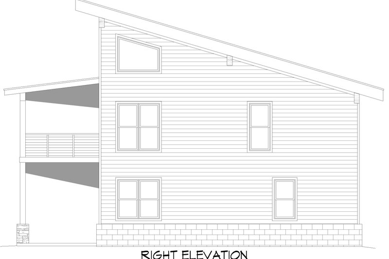 Architectural House Design - Exterior - Other Elevation 1 for Southern House Plan #932-1274 - 3 bed, 2 bath