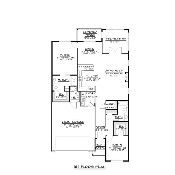 House Blueprint - Cottage Floor Plan - Main Floor Plan #1064-104