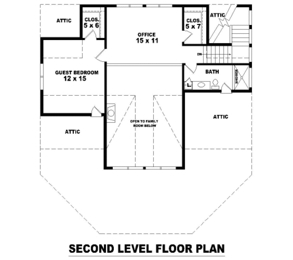 Country Floor Plan - Upper Floor Plan #81-13799