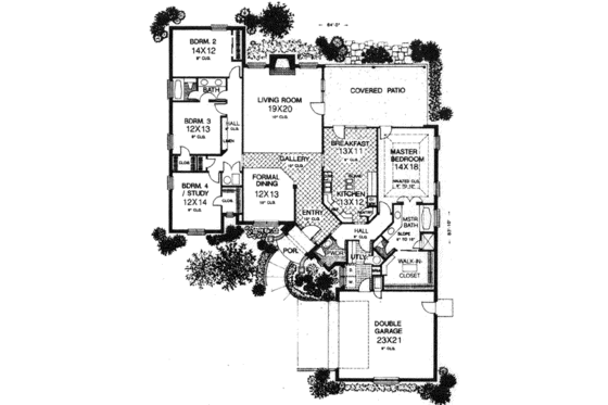 Floor Plan - Main Floor for European House Plan #310-843 - 4 bed, 2.5 bath
