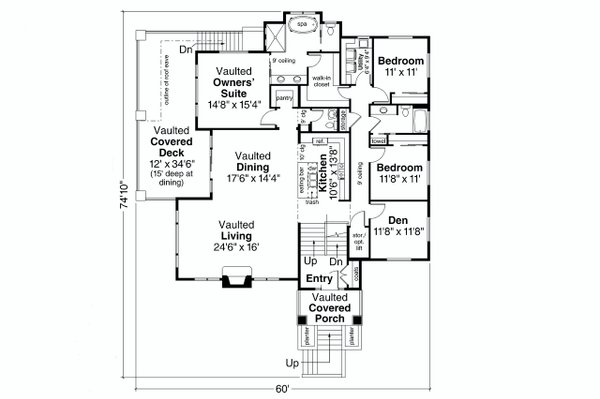 Home Plan - Modern Floor Plan - Main Floor Plan #124-1246