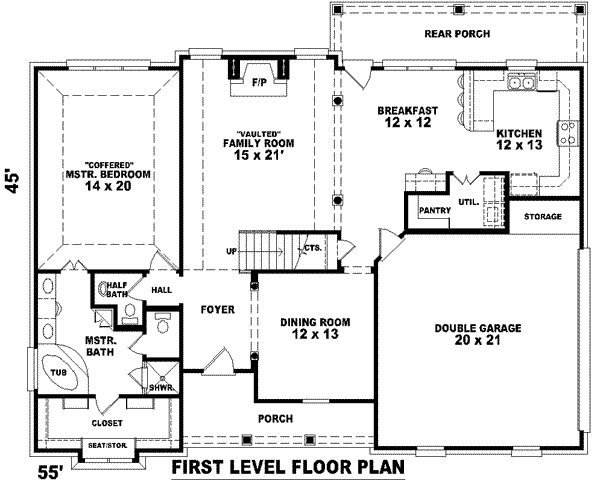 Traditional Floor Plan - Main Floor Plan #81-798