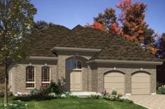 Exterior - Front Elevation for European House Plan #138-101 - 2 bed, 1 bath